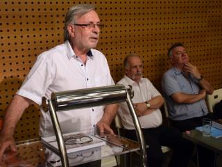 Szidiropulosz Archimédesz a hódmezővásárhelyei kötetbemutatón 2019. július 7-én