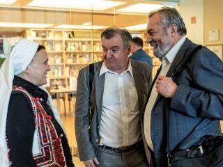 Petrás Mária, Domonkos László és Pécsi L. Dániel a kiadványbemutatón