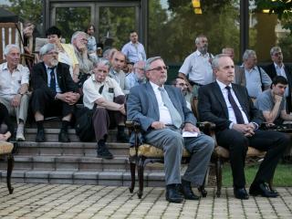 Szidiropulosz Archimédesz és Kontrát Károly államtitkár a a 2015 június 3-án a HM Stefánia kiállításmegnyitón