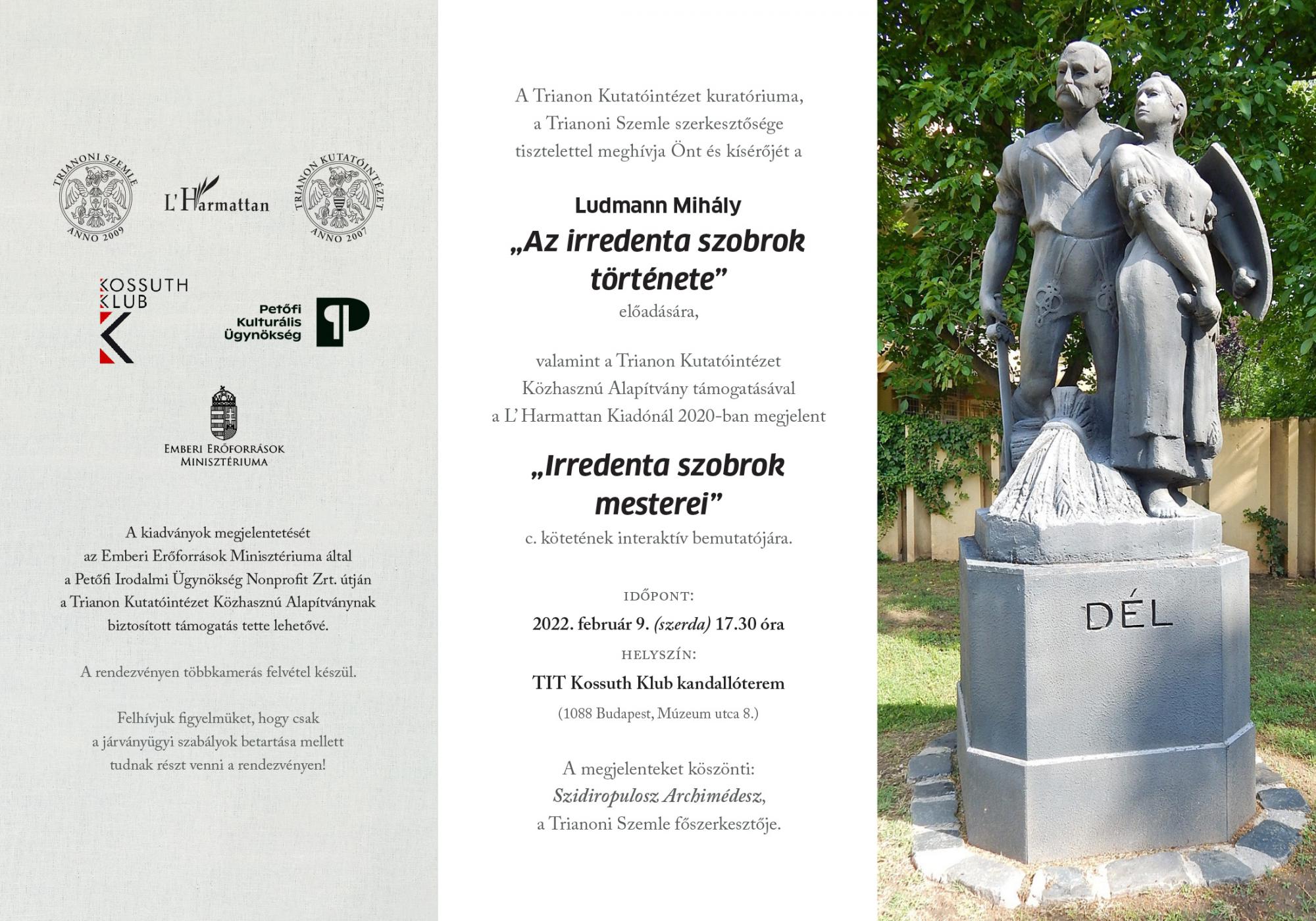 Ludmann Mihály Az iredenta szobrok története