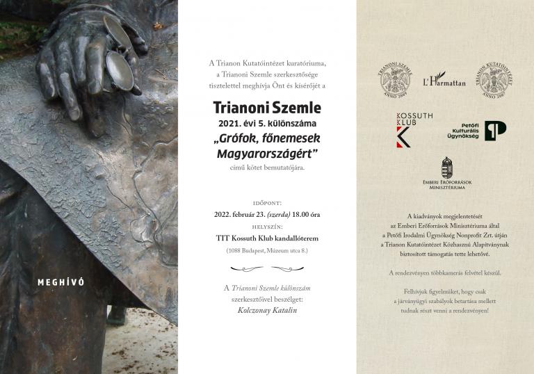 Trianoni Szemle 2021/ 5 szám bemutatója