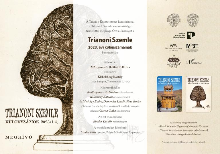 Trianoni Szemle 2023 évi Különszámok bemutatója-Klebelsberg Kastély_2023.06.05.